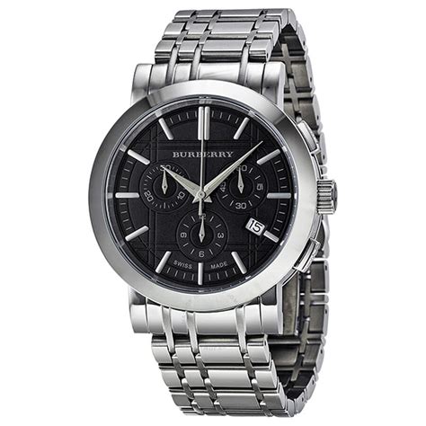 burberry bu1360 介绍|Burberry Heritage Chronograph Black Dial Stainless Steel Men's .